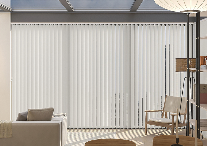 Shimmer (Blackout), Quartz Cream - Vertical Blind - Image 3
